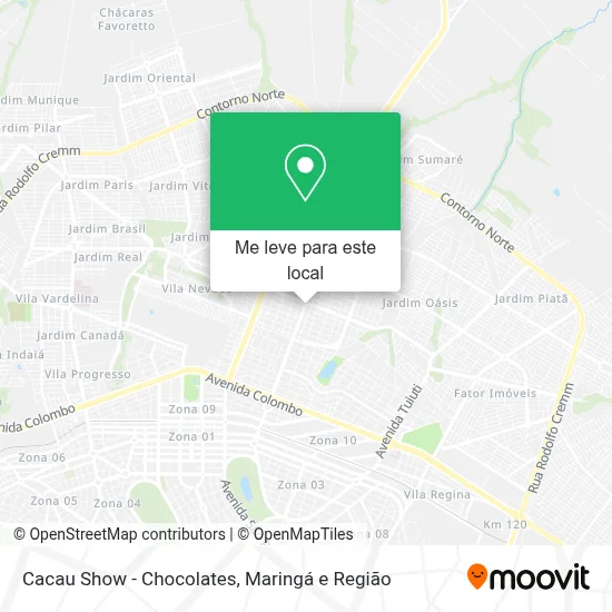 Cacau Show - Chocolates mapa