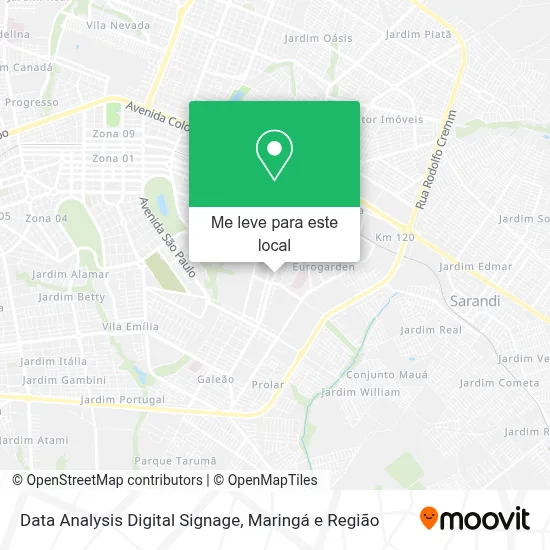 Data Analysis Digital Signage mapa