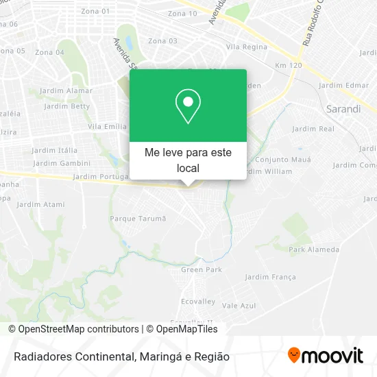 Radiadores Continental mapa