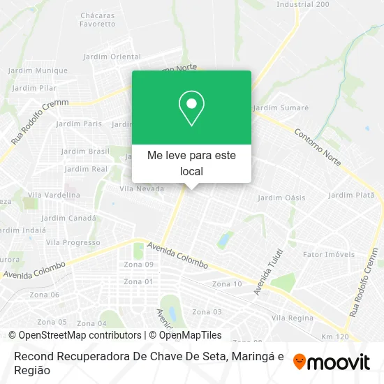 Recond Recuperadora De Chave De Seta mapa