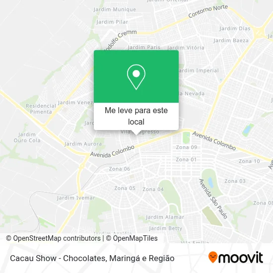 Cacau Show - Chocolates mapa