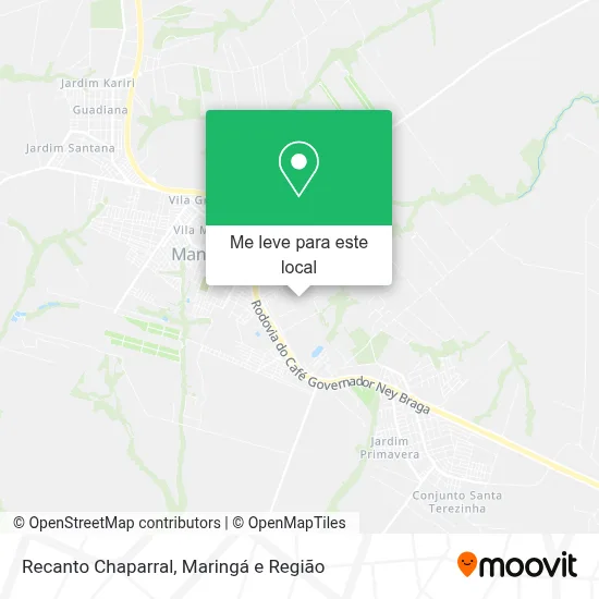 Recanto Chaparral mapa