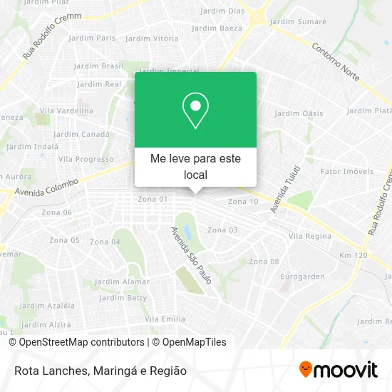 Rota Lanches mapa