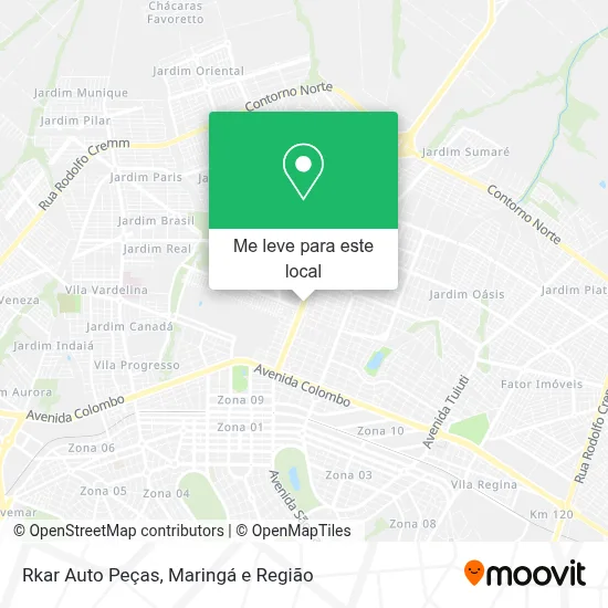 Rkar Auto Peças mapa