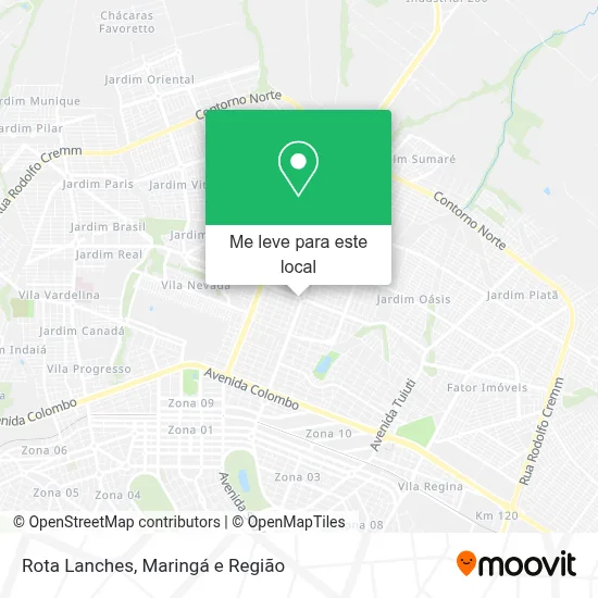 Rota Lanches mapa