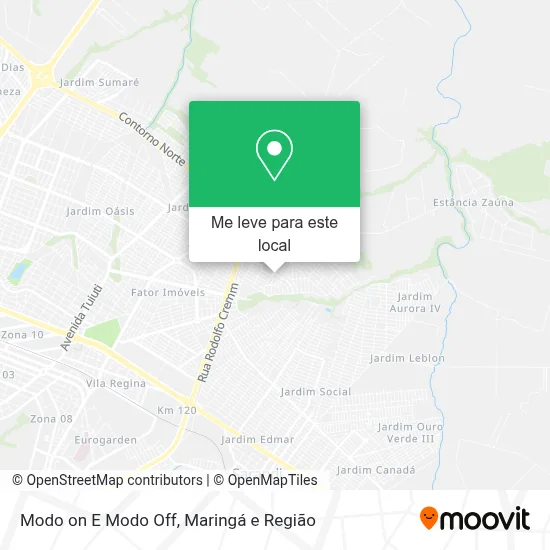 Modo on E Modo Off mapa