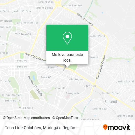 Tech Line Colchões mapa
