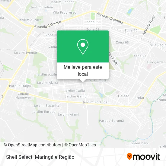 Shell Select mapa