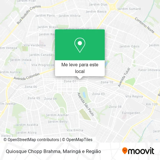 Quiosque Chopp Brahma mapa
