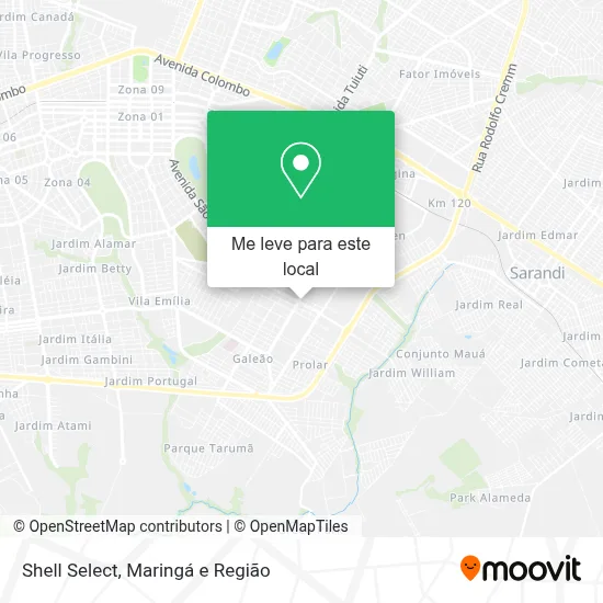 Shell Select mapa