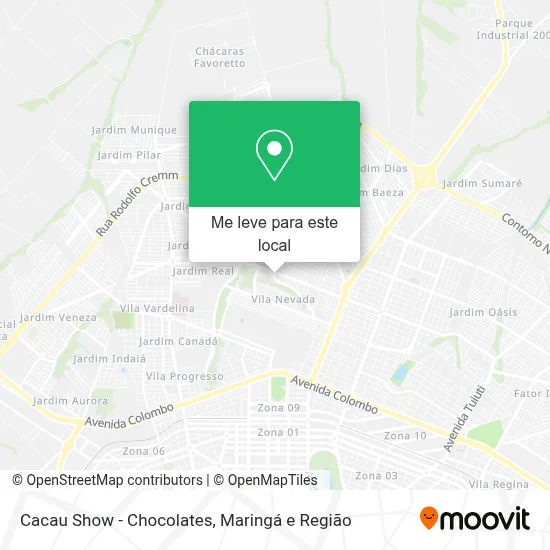 Cacau Show - Chocolates mapa