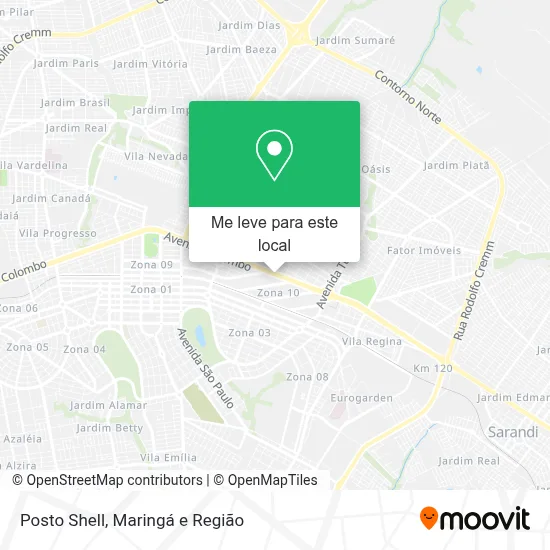 Posto Shell mapa