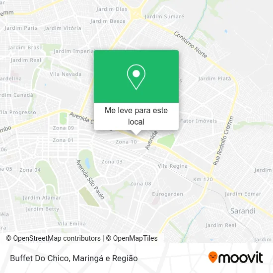 Buffet Do Chico mapa