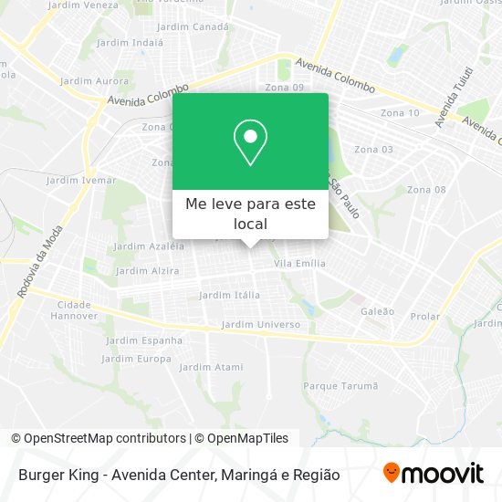 Burger King - Avenida Center mapa