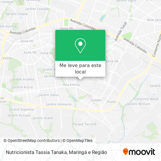Nutricionista Tassia Tanaka mapa