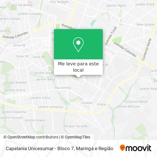 Capelania Unicesumar - Bloco 7 mapa