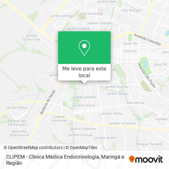 CLIPEM - Clínica Médica Endocrinologia mapa