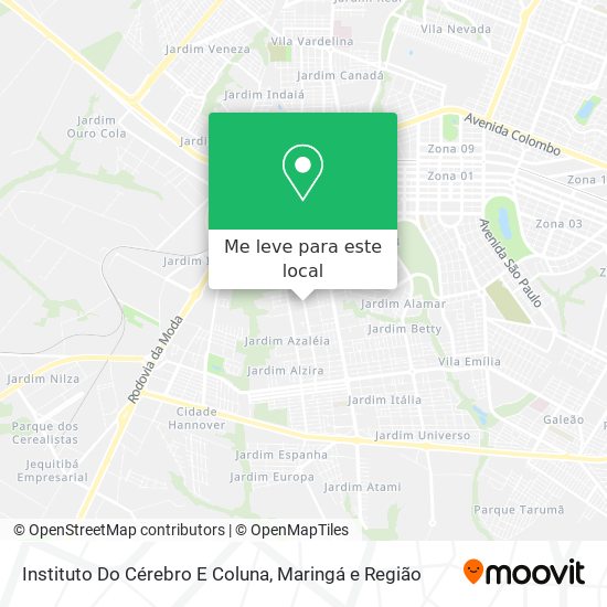 Instituto Do Cérebro E Coluna mapa