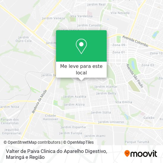 Valter de Paiva Clinica do Aparelho Digestivo mapa