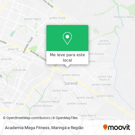 Academia Mega Fitness mapa