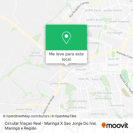 Circular Viaçao Real - Maringá X Sao Jorge Do Ivaí mapa