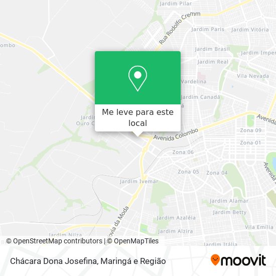 Chácara Dona Josefina mapa