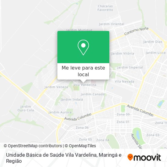 Unidade Básica de Saúde Vila Vardelina mapa