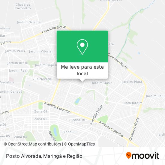 Posto Alvorada mapa