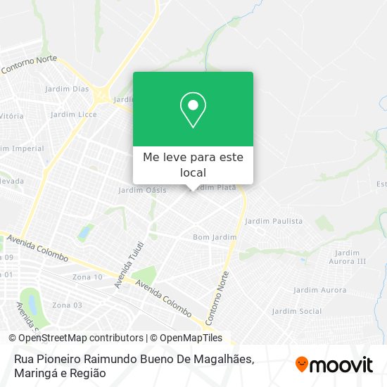 Rua Pioneiro Raimundo Bueno De Magalhães mapa