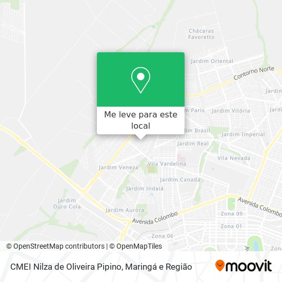 CMEI Nilza de Oliveira Pipino mapa