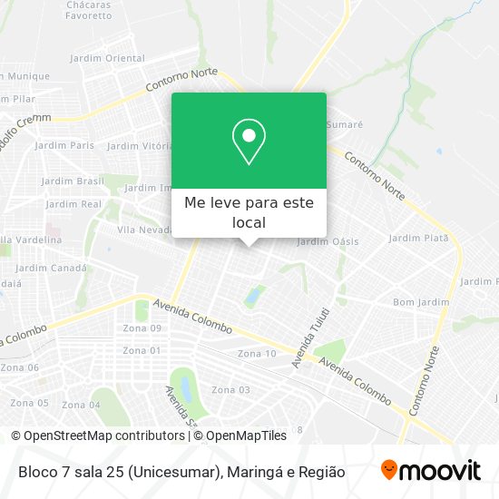 Bloco 7 sala 25 (Unicesumar) mapa