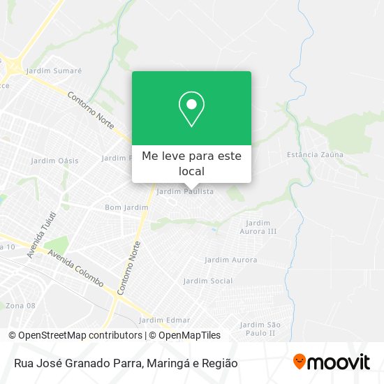 Rua José Granado Parra mapa