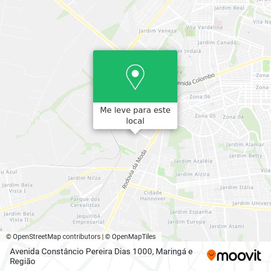 Avenida Constâncio Pereira Dias 1000 mapa