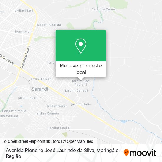 Avenida Pioneiro José Laurindo da Silva mapa