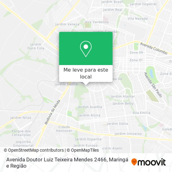 Avenida Doutor Luiz Teixeira Mendes 2466 mapa