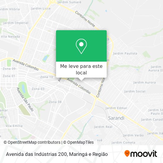 Avenida das Indústrias 200 mapa