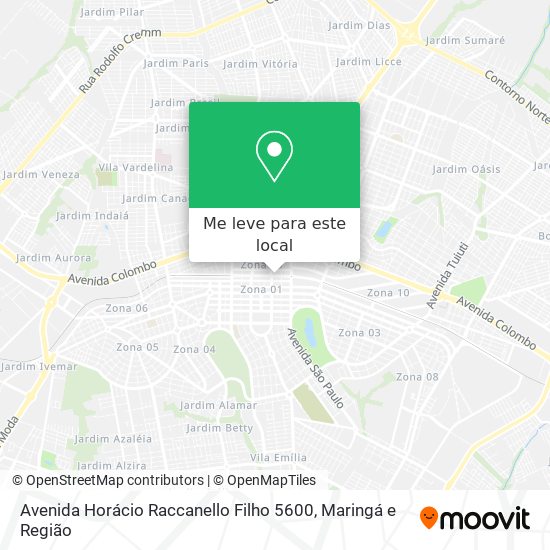 Avenida Horácio Raccanello Filho 5600 mapa