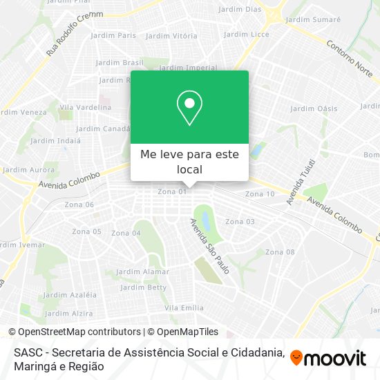 SASC - Secretaria de Assistência Social e Cidadania mapa