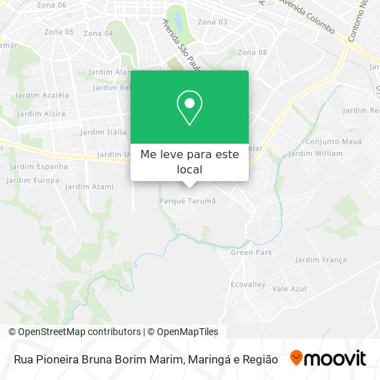 Rua Pioneira Bruna Borim Marim mapa