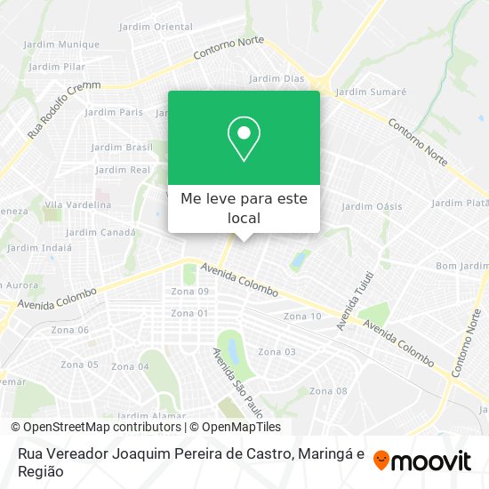 Rua Vereador Joaquim Pereira de Castro mapa