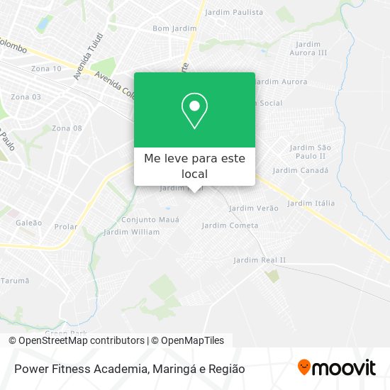 Power Fitness Academia mapa