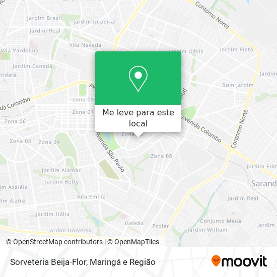 Sorveteria Beija-Flor mapa