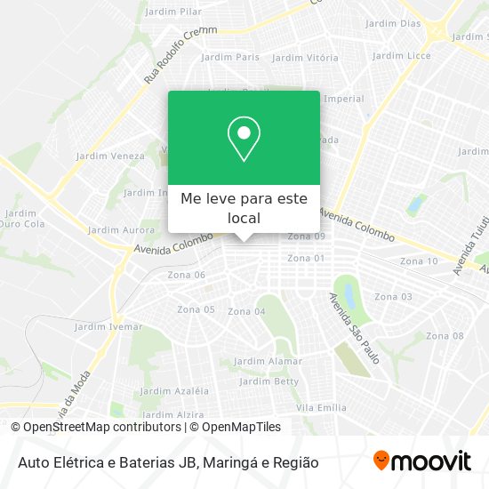 Auto Elétrica e Baterias JB mapa