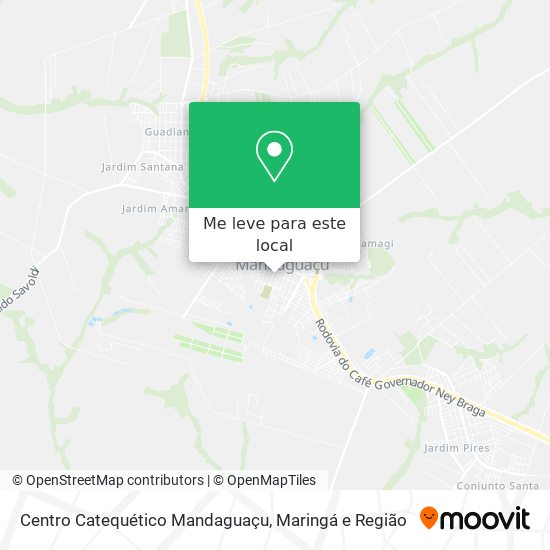 Centro Catequético Mandaguaçu mapa