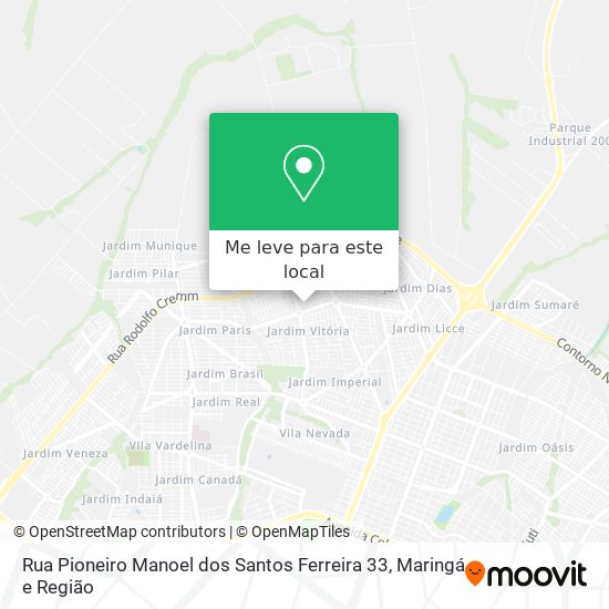 Rua Pioneiro Manoel dos Santos Ferreira 33 mapa