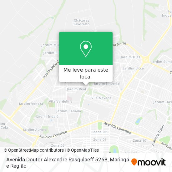 Avenida Doutor Alexandre Rasgulaeff 5268 mapa