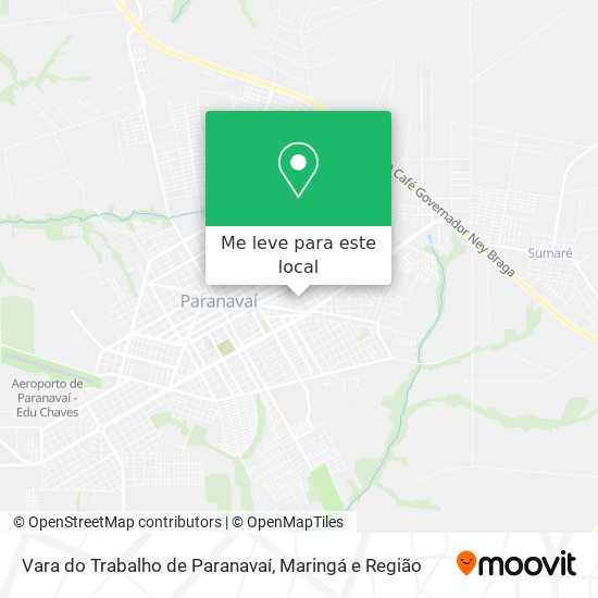 Vara do Trabalho de Paranavaí mapa