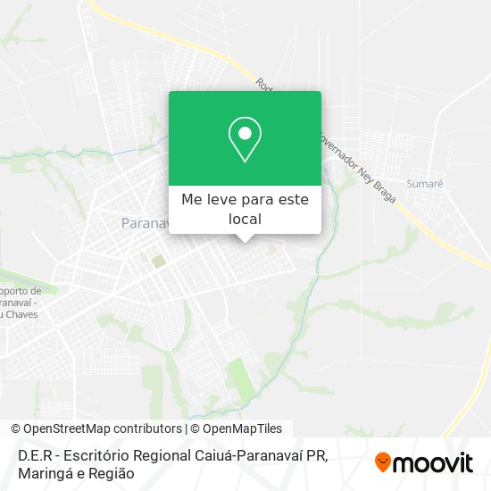 D.E.R - Escritório Regional Caiuá-Paranavaí PR mapa
