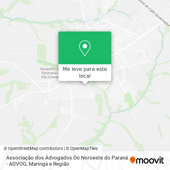 Associação dos Advogados Do Noroeste do Paraná - ADVOG mapa