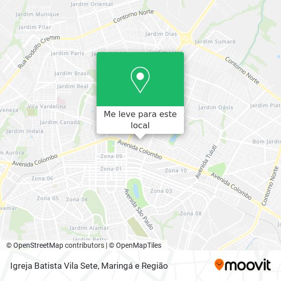 Igreja Batista Vila Sete mapa